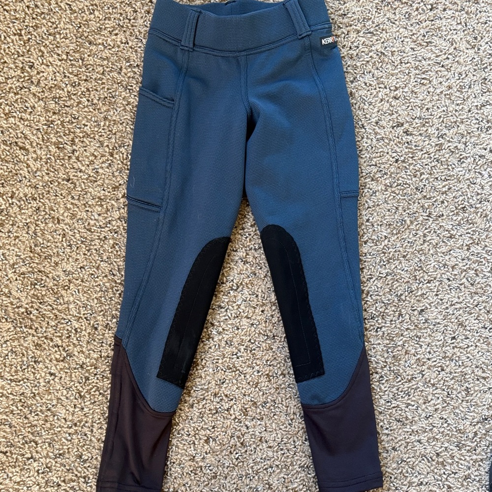Kerrits Kids Navy and Black Riding Leggings